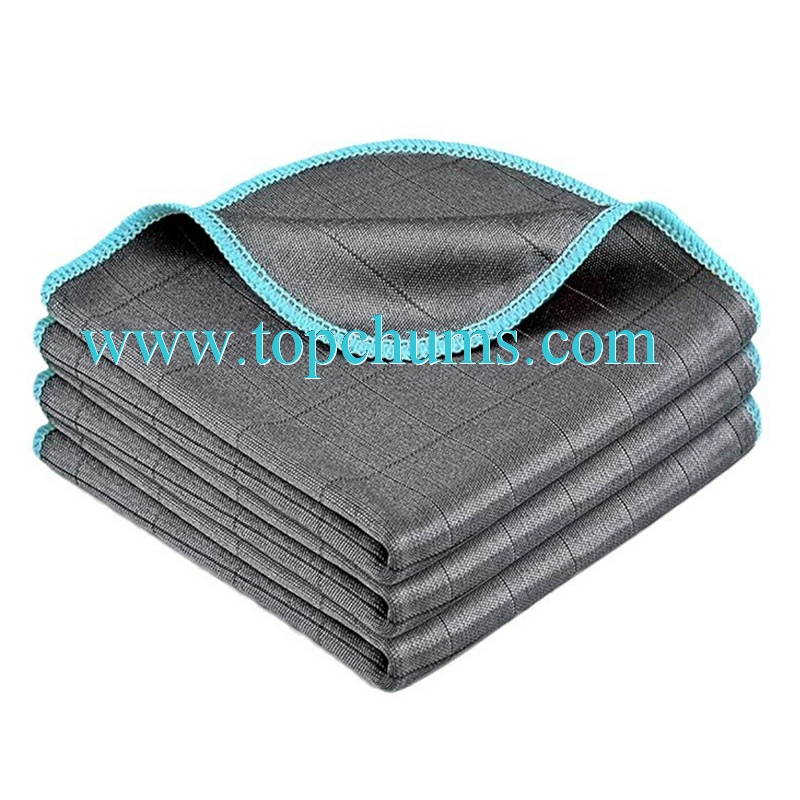 carbon fiber microfiber glass towel