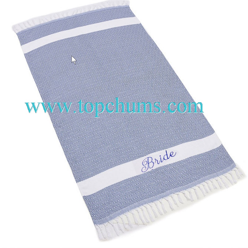Personalized Wedding Gift fouta Turkish Beach Towel