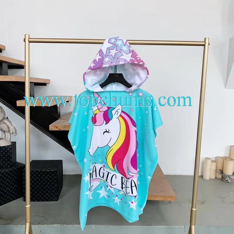 hooded towel  for Girls  Kids and Toddlers Cotton Mermaid Cover ups