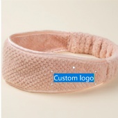 custom logo elastic  fleece The Spa Headband