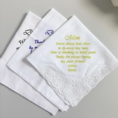 Personalized Embroidered Wedding Handkerchief