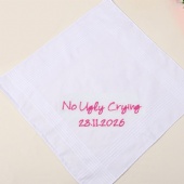 Personalised Handkerchief, Embroidered Hanky