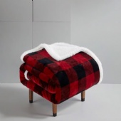 Black and Red Checkered Plaid Fleece Throw Blanket Black and Red Checkered Plaid Fleece Throw Blanket