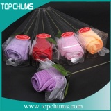 rose flower shape towel cake ct0054