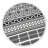 full  cover printed  microfiberaztec round beach towel