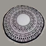 aztec-round-beach-towel with tassel